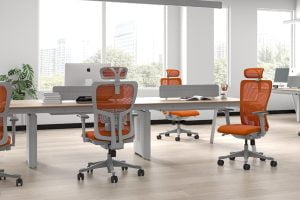 K5-GAM Orange Ergonomic High Back Office Chair in staff space