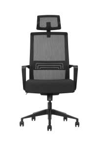 K1-BH-01 mesh high back office chair Black Front