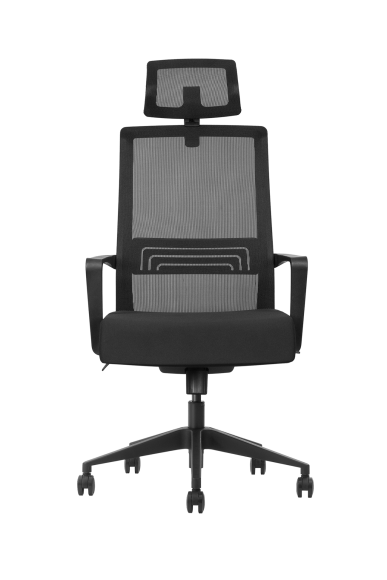 K1-BH-01 mesh high back office chair Black Front