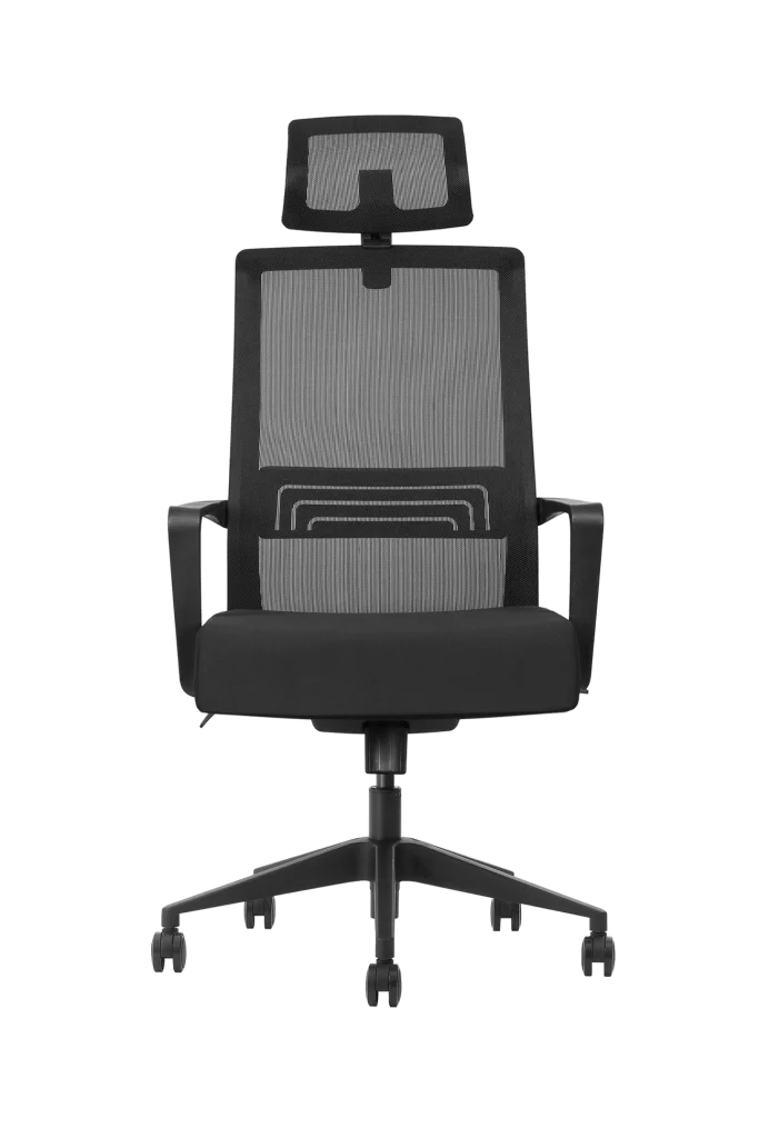 K1-BH-01 mesh high back office chair Black Front