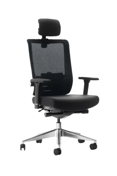 ergonomic office chair with mesh back and adjustable armrests
