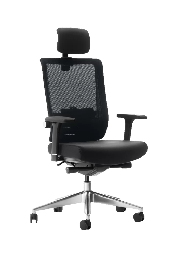 ergonomic office chair with mesh back and adjustable armrests