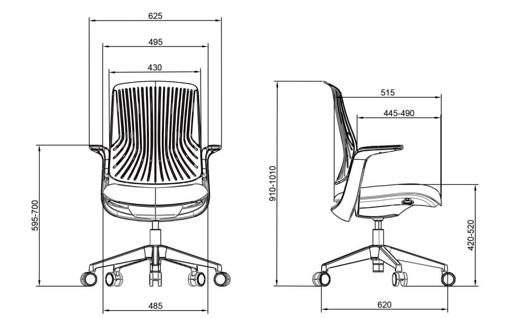 Ergonomic Swivel Desk Chair with Antibacterial Back | VASEAT
