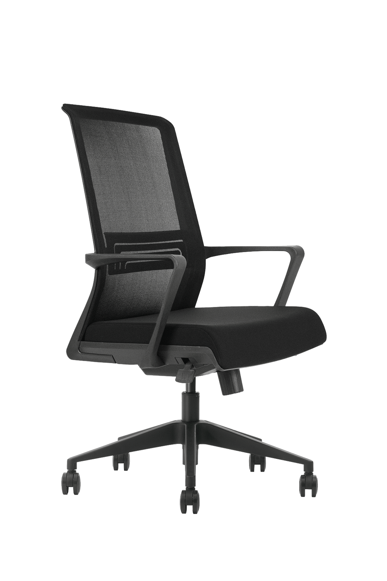Mesh Mid Back Office Chair K1-BM-01 Black 45°