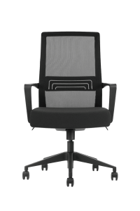 Mesh Mid Back Office Chair K1-BM-01 Black Front