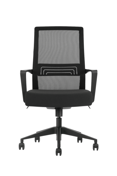 Mesh Mid Back Office Chair K1-BM-01 Black Front