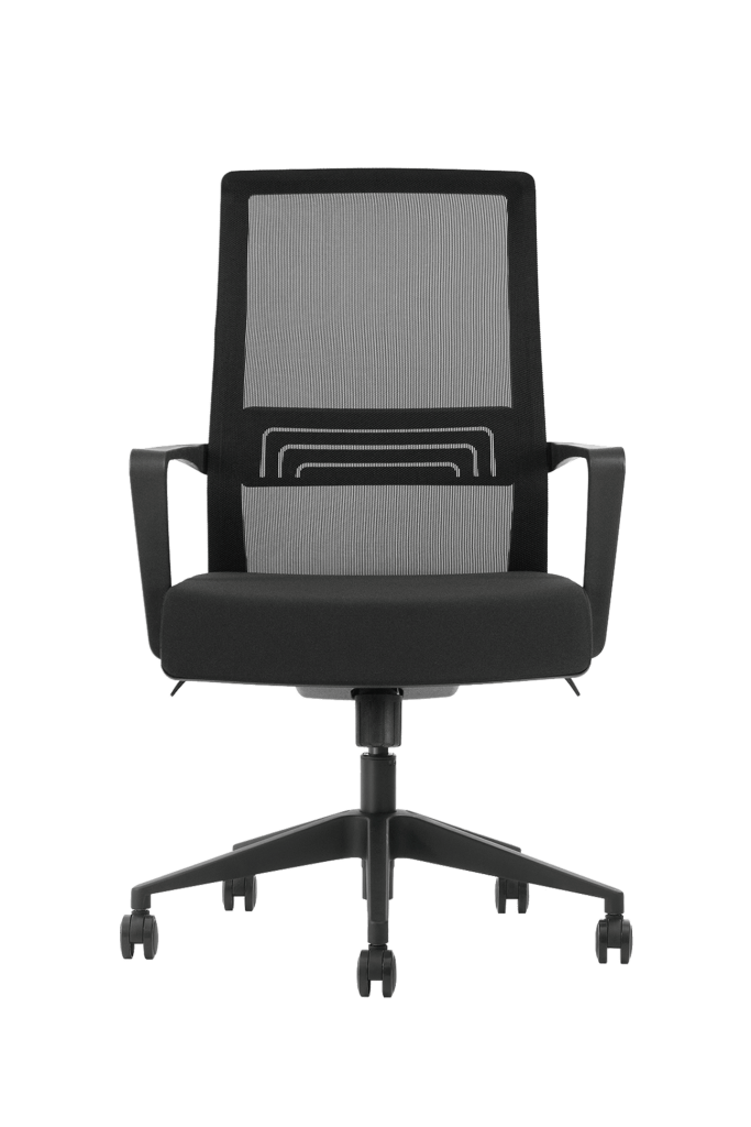 Mesh Mid Back Office Chair K1-BM-01 Black Front
