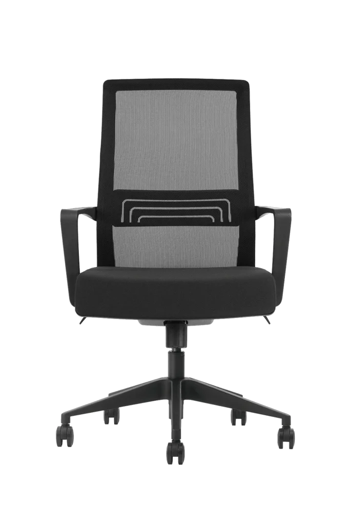 Mesh Mid Back Office Chair K1-BM-01 Black Front