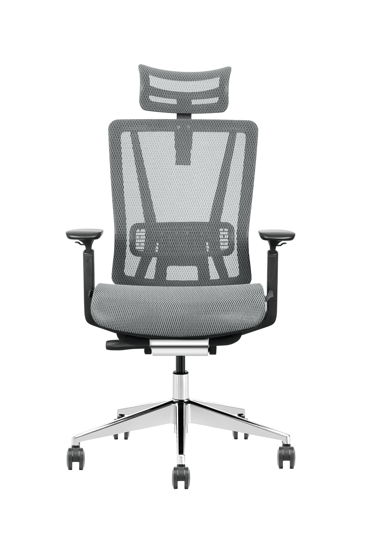Full Mesh Ergonomic Chair T1-BH-01 Grey Front