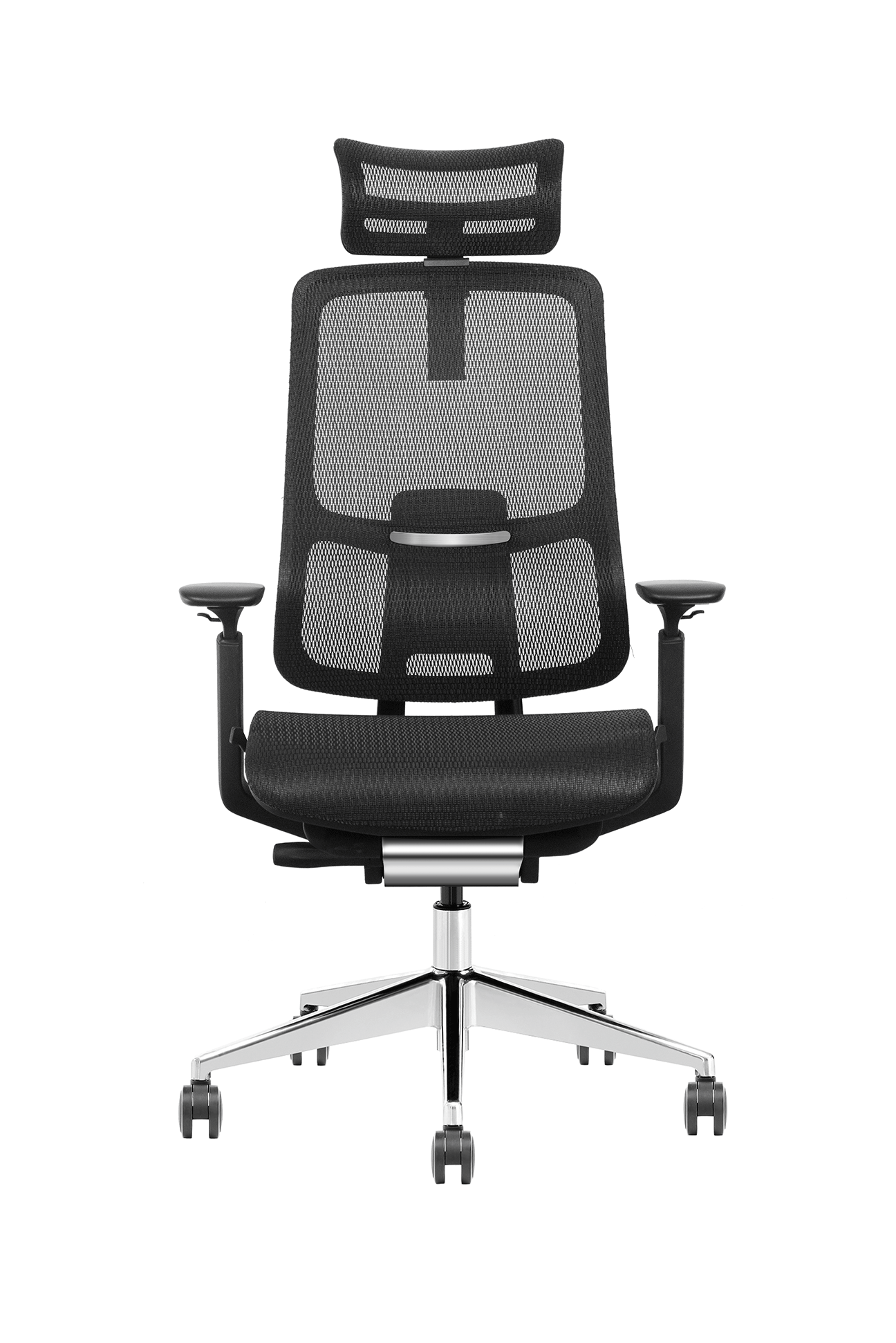 back adjustable ergonomic office chair Black Front