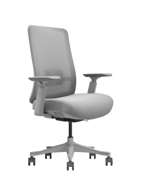 Grey Mid Back Desk Chair V1-GM-02