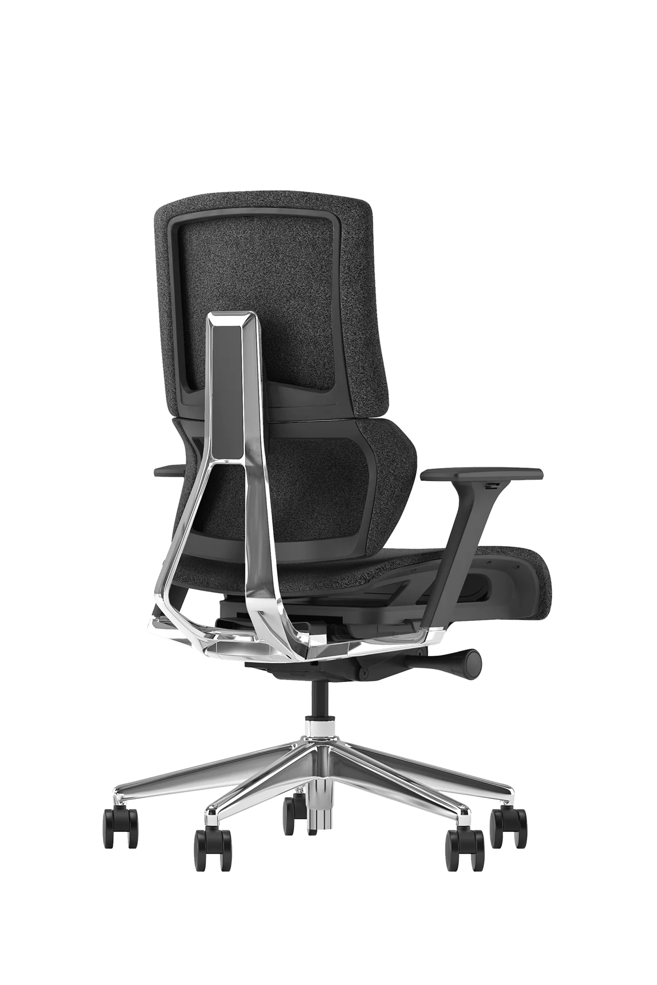 Grey lumbar support online office chair