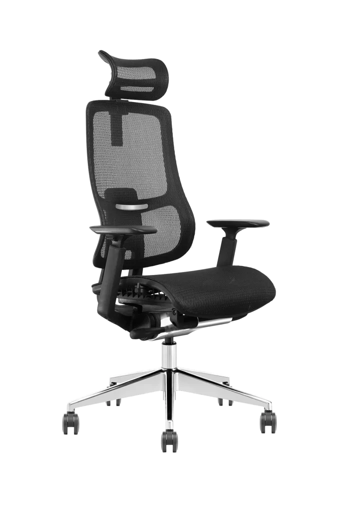 ergonomic office chair with mesh back and adjustable armrests