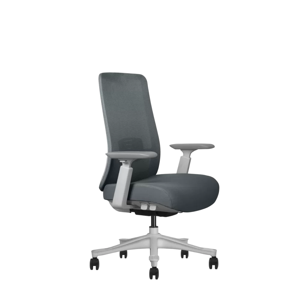 modern office chair with adjustable armrests and wheels