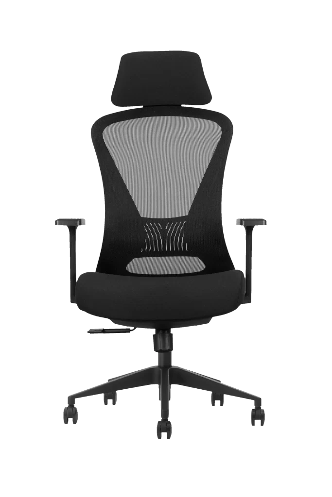 ergonomic office chair with mesh back and adjustable armrests