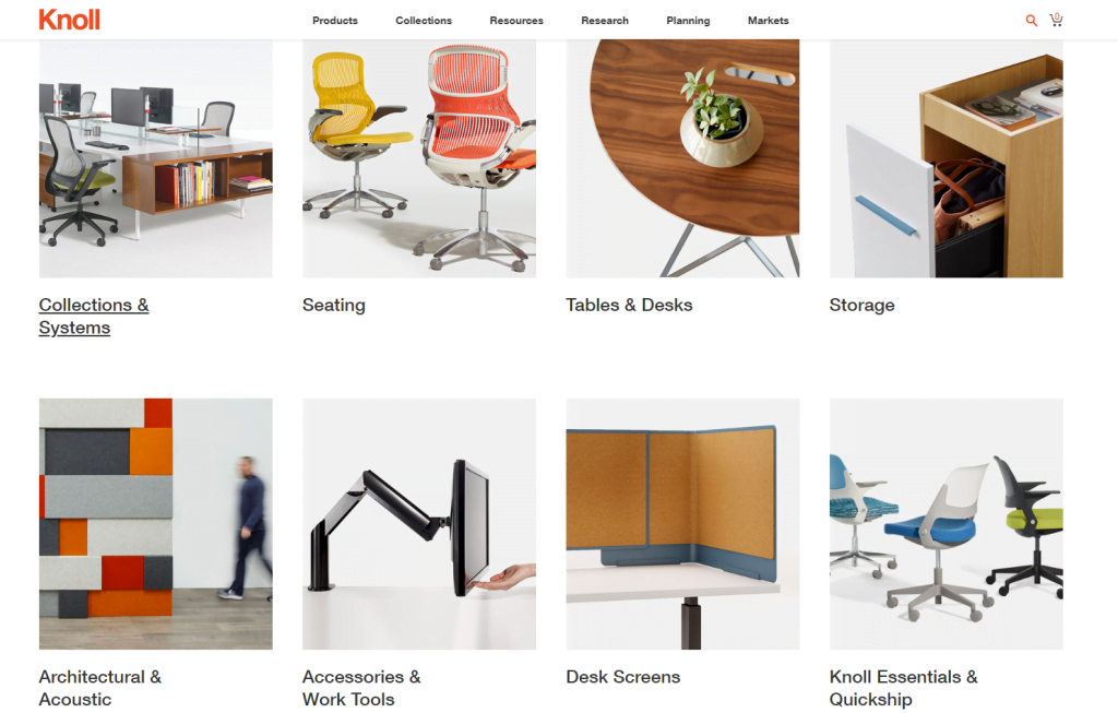 Knoll office chair website collection