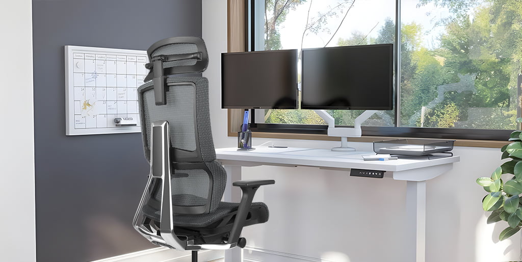 X6 ergonomic chair and Desk Be In Front Of A Window