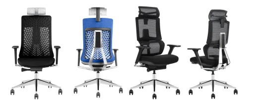 various office chairs with aluminum alloy back frames