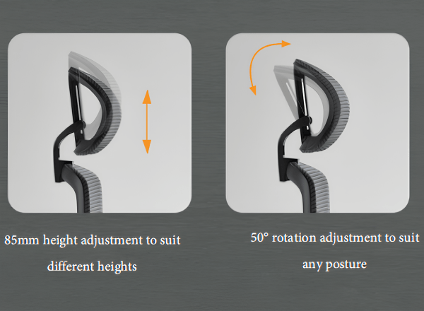 office chair with adjustable headrest