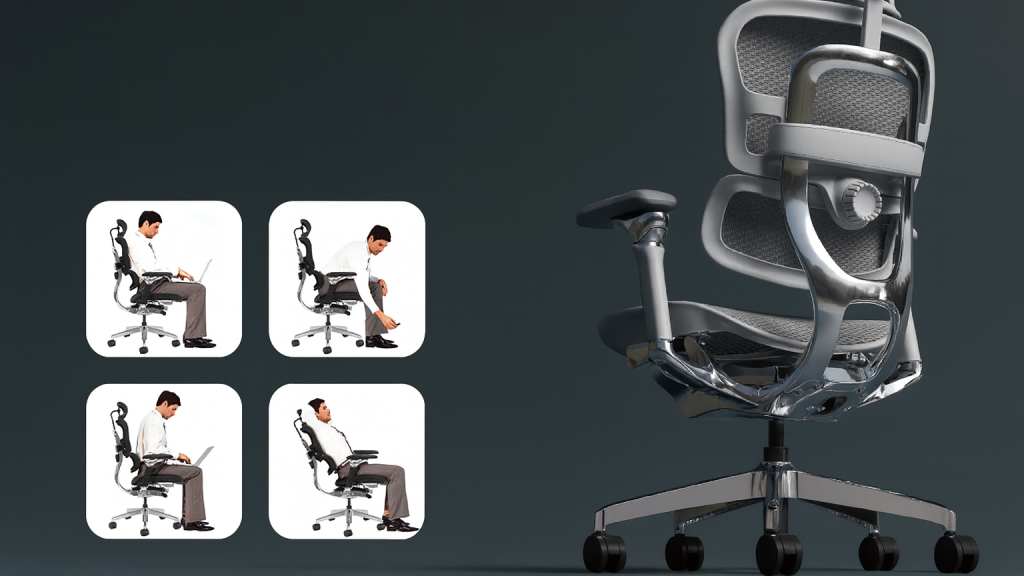 Adjustable ergonomic lumbar support on one of the best chairs for lower back pain