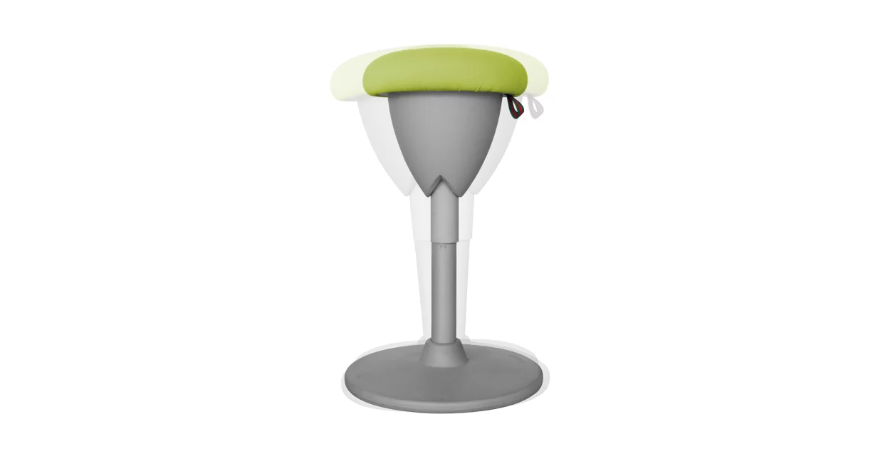 Wobble stool with non-slip weighted base providing 360-degree stable active seating