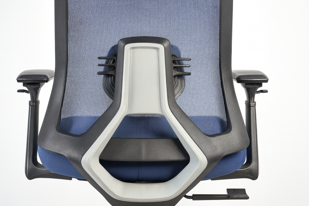 ergonomic office mesh chair with adjustable lumbar and tilt mechanism