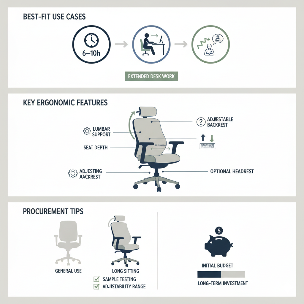 Office chair types showing ergonomic office chairs designed for long sitting hours and all-day desk work